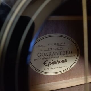 【美品/調整済み】Epiphone AJ-220SCE/VS エピフォン エレアコ アコギの画像