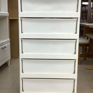 ウッドトップチェスト　ホワイト【トレファク牛久店】の画像