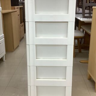 ウッドトップチェスト　ホワイト【トレファク牛久店】の画像