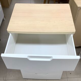 ウッドトップチェスト　ホワイト【トレファク牛久店】の画像