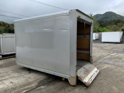 No.493 アルミバン 2ｔ 車 アルミ箱 バイク倉庫 トラックコンテナ コメ保管庫 物置 DIY