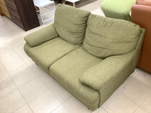 ニトリ 　2人掛けソファー　グリーン【トレファク牛久店】