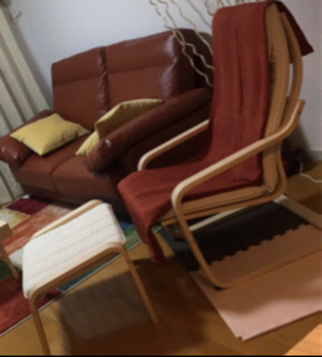 【今週末まで】IKEA チェアandオットマンセット