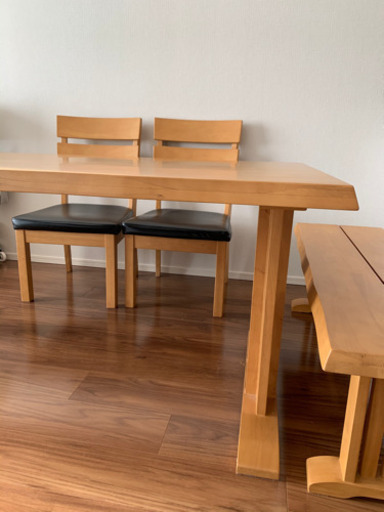 ダイニングテーブル×椅子2脚×ベンチ