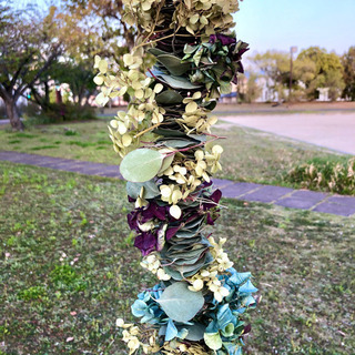 ユーカリ紫陽花ガーランドの画像