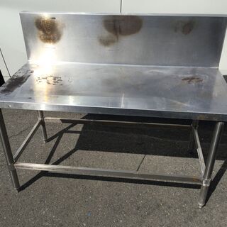 ステンレス作業台 バックガード付き W120cm D60cm 厨...
