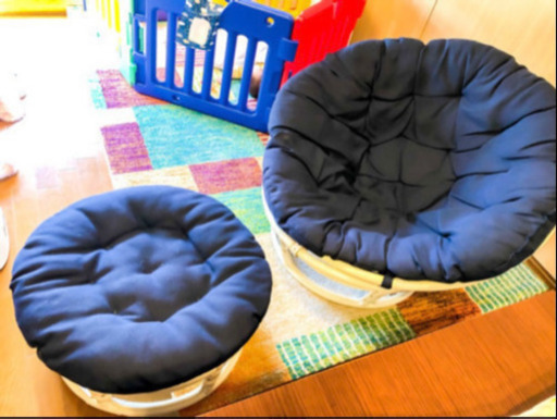 フルムーンチェア＋足置きスツール　2セット