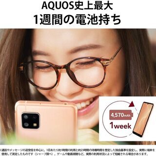 【送料無料】SHARP SIMフリースマホ AQUOS sense4 ライトカッパーの画像