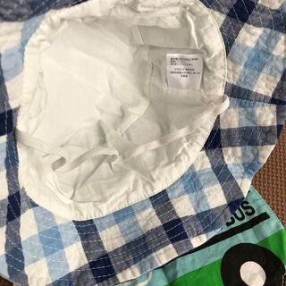 くまさん麦わら帽子・日除け付き帽子　2点セットの画像