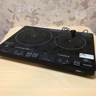 アイリスオーヤマ　2口IHクッキングヒーター　EIH1470-B...
