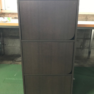 🐤 扉付き3段ラック 収納家具 ナチュラルカラー 押入れダンス ...