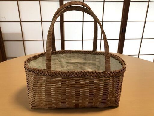 E95【B型就労さんらいく】クラフトバッグ/買い物かご　エコバッグ
