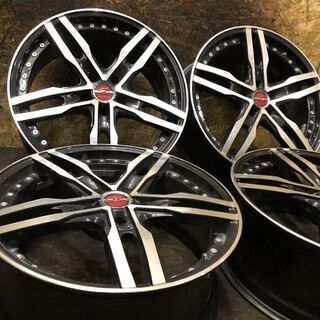 KYOHO SHALLEN XF-55 共豊 シャレン 社外ホイール 19インチ 4本 8J5HPCD114.3+45 ブラポリ エルグランド クラウン等　(VHL170) クレジットカード QR決済可能の画像