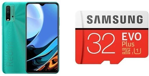 【送料無料】[SDカードセット]Xiaomi Redmi 9T 4+64GB オーシャングリーン+Samsung EVO Plus 32GB microSDHC【日本正規代理店品】