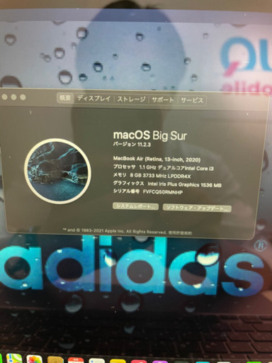 MacBook Air 13インチ　ブラック　2020年製