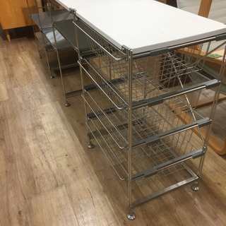 無印良品ユニットシェルフ（ホワイト×シルバー）です。【トレファク東大阪店】