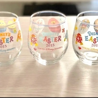 ディズニー グラスセット　コップ　ジュース　飲料　イースター　食器　　2015 の画像