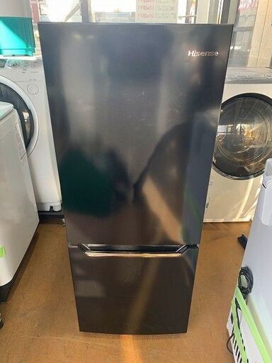 【苫小牧バナナ】2020年製 ハイセンス/Hisense 150L 冷蔵庫 右開き HR-D15CB ブラック系 １人暮らし向け 清掃済み