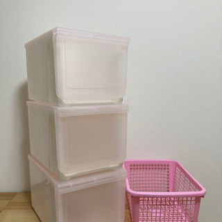 収納ケース3個セット＋バスケット
