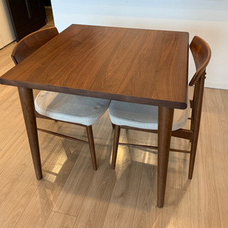 大塚家具】ダイニングテーブル＆チェア2脚セット