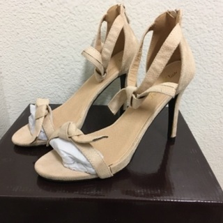 ピンヒールサンダル ベージュ25cm