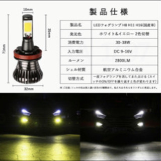LEDフォグランプ　未使用品の画像
