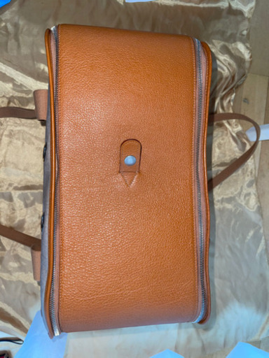 HERMES サック・ド・トランスポール・プール シアン ドッグキャリーバッグ