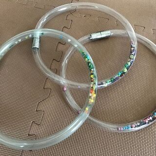 ビーズ入り　フープ　リング　3本セット