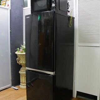 hブラック　黒家電3点セット　冷蔵庫153L/電子レンジ/炊飯器　自社配送エリア限定 2019年製  家電セット 店頭引取大歓迎♪ R3200)