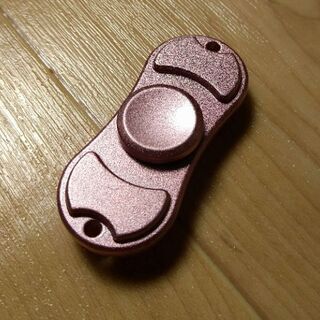 ハンドスピナー ピンクシルバー 2枚羽