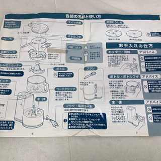 【成約御礼】フードプロセッサー【TESCOM】TK40/ホワイト/調理器/テスコム[中古品]¥2,200の画像