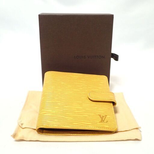 AA500 ルイヴィトン エピ ポルト ビエ コンパクト 小銭入れ付き 二つ折り財布