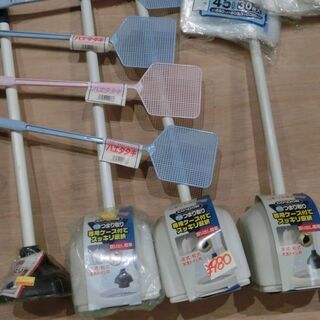 店舗引上品●生活雑貨 グッズ セット お掃除用品 トイレつまり取 名古屋市ごみ袋 他 未使用品の画像