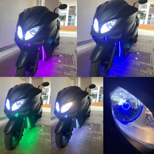 【YAMAHAマジェスティーc】SG03J マットブラックLEDカスタム　実働車