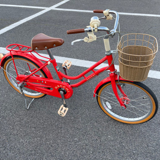 子供用自転車１８インチ　赤色の画像