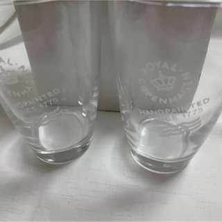 ロイヤルコペンハーゲン ペアグラス 新品、未使用。