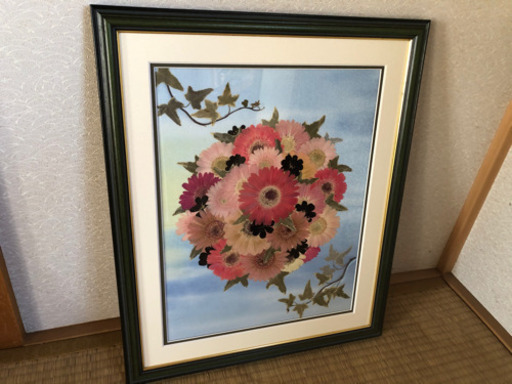 絵　押し花　絵画　額縁　飾り