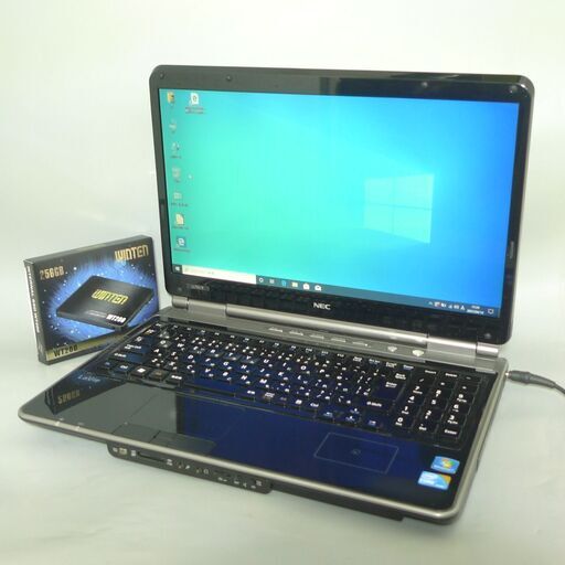 送料無料 新品SSD256GB 1台限定 ノートパソコン 中古良品 16型 NEC LL750BS1YB Core i5 4GB Blu-ray 無線 Windows10 LibreOffice ブラック