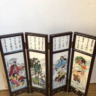 0【終了【終了】差し上げます　ミニチュア　ついたて　衝立　オブジェ　海外品　屏風の画像