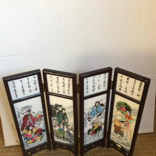 0【終了【終了】差し上げます　ミニチュア　ついたて　衝立　オブジェ　海外品　屏風の画像