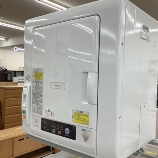 安心の6ヶ月保証付き　衣類乾燥機　DE-N60WV 6.0kg 2018年製　スタンド付　HITACHI