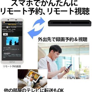 【送料無料】シャープ 1TB 2番組同時録画 AQUOS ブルーレイレコーダー 連続ドラマ自動録画 声でラクラク予約 ブラック 2B-C10CW1の画像