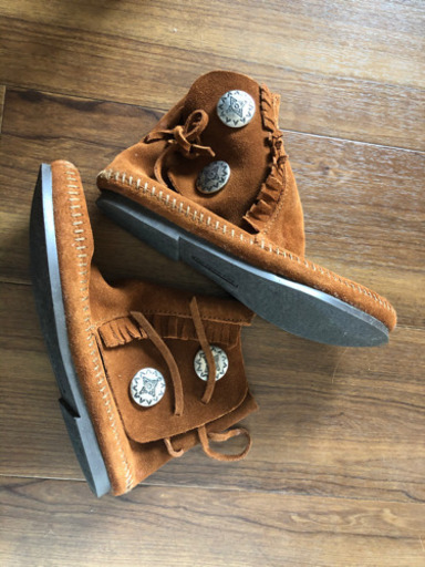 ミネトンカ　本革　モカシン　ショートブーツ　23cm〜23.5cm minnetonka