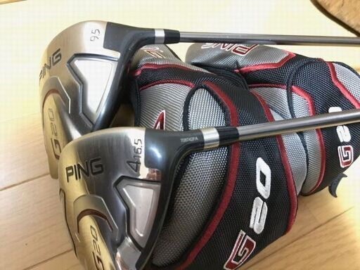 値下げしました！PING ピン　G20　ドライバー 9.5°　4番フェアウェイウッド 16.5°　右利き用　2本セット　ヘッドカバー付き