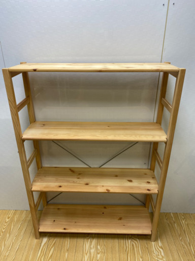 stp-1048  無印良品　パイン材　シェルフ　4段