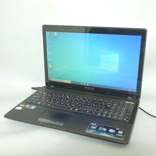 送料無料 SSD256GB カメラ＆Wifi完備 ノートパソコン 中古動作良品 15.6型 ASUS K53T AMD 4GB DVDRW Windows10 LibreOffice ブラウン