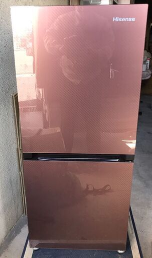 Hisense ハイセンス 2ドア 冷凍冷蔵庫 134L（冷蔵88L、冷凍46L） HR-G13A-BR ブラウン 2018年製