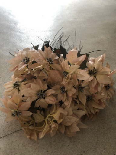 アートフラワー　白いポインセチア