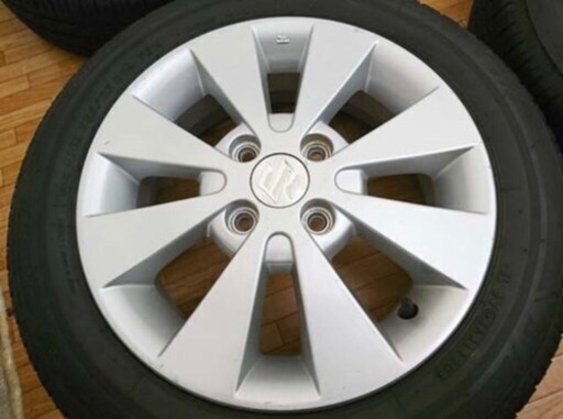  MH23SワゴンR 純正アルミ付き 20年BS製夏タイヤ155/65R14 流用にも