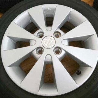  MH23SワゴンR 純正アルミ付き 20年BS製夏タイヤ155/65R14 流用にもの画像